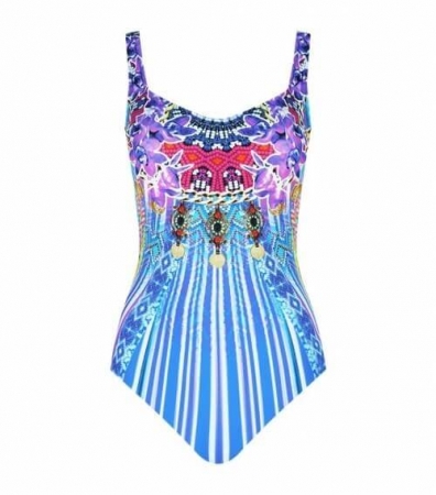 Classic one-piece colorful swimsuit