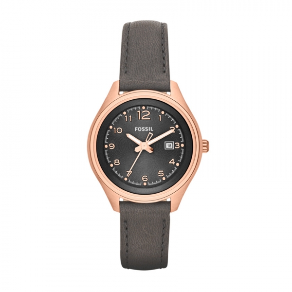  Flight Three Hand Leather Watch - Grey 