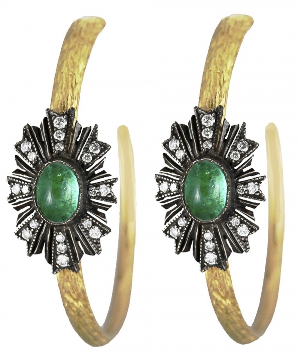 Arman Sunburst Hoop Earring 