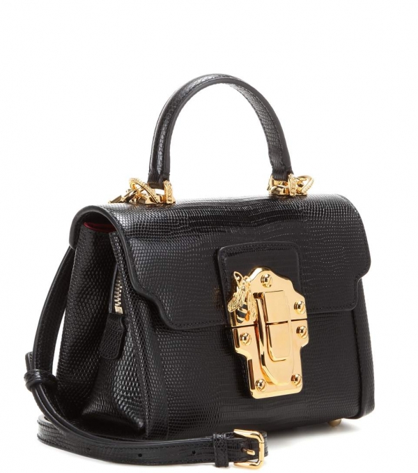 Mini black leather bag 