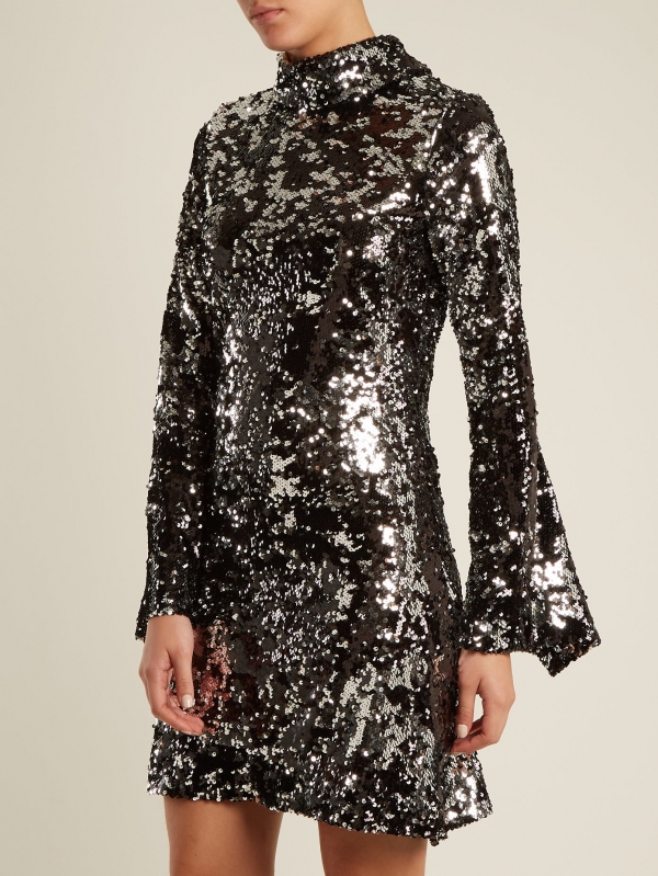 Sequin long-sleeved dress