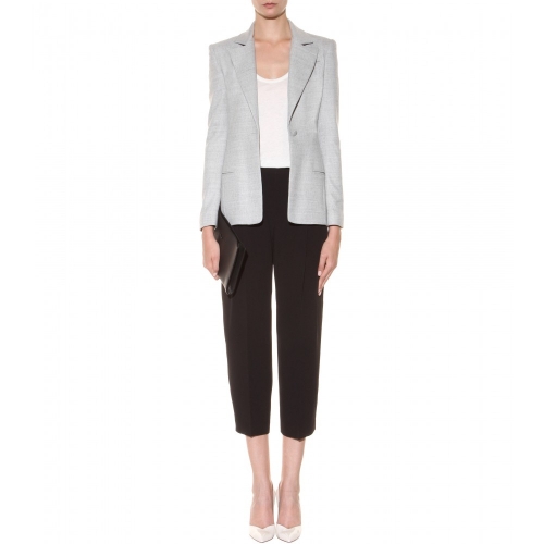 Бели кожени обувки на висок ток "Роси"