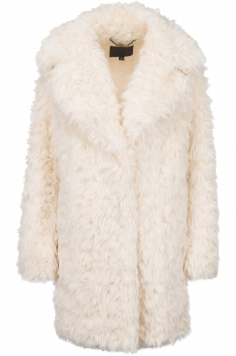 Fluffy ivory coat