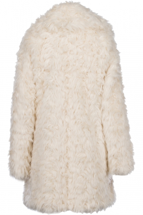 Fluffy ivory coat