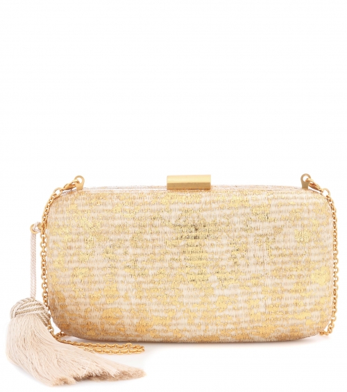 Дамска чанта със златисти нишки