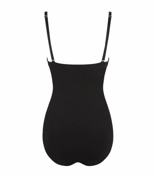 Stylish black one-piece swimsuit