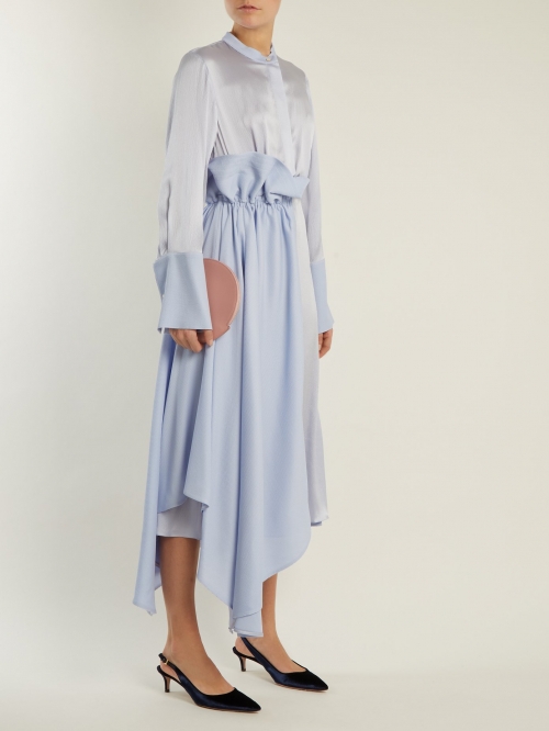 Light blue silk dress