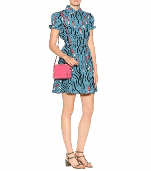 Cotton dress with collar