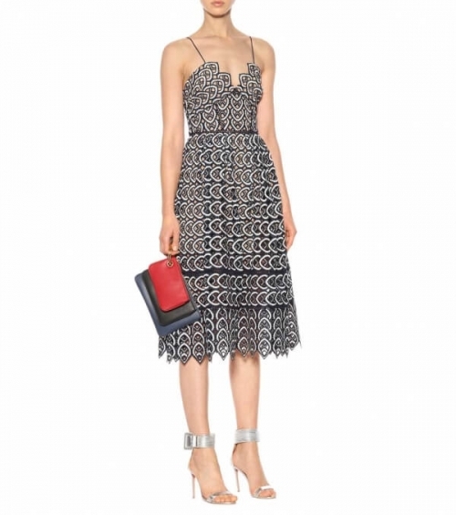 Lace black and white dress with bustie