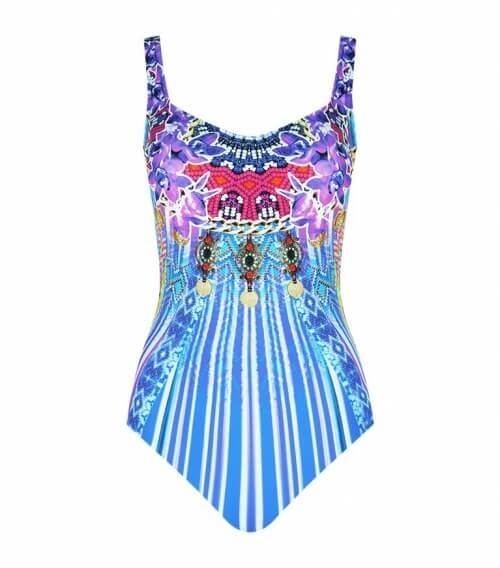 Classic one-piece colorful swimsuit